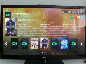 WD TV Live Medienbibliothek Filmansicht