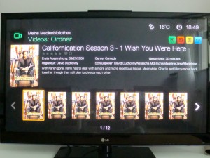 WD TV Live Medienbibliothek Serienansicht